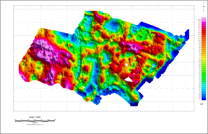 Ground Techniques Electromagnetic data plot landfill